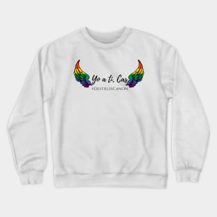 yo a ti Cas destiel is canon rainbow wings Crewneck Sweatshirt